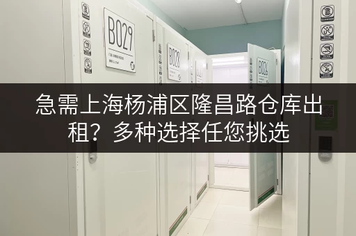 急需上海杨浦区隆昌路仓库出租？多种选择任您挑选