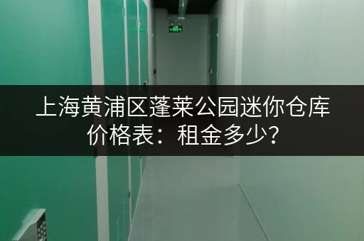 上海黄浦区蓬莱公园迷你仓库价格表：租金多少？