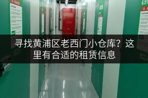 寻找黄浦区老西门小仓库？这里有合适的租赁信息