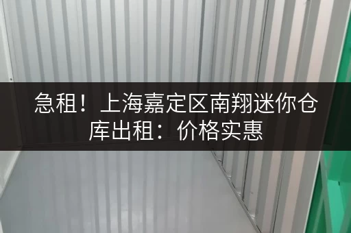急租！上海嘉定区南翔迷你仓库出租：价格实惠，位置优越！