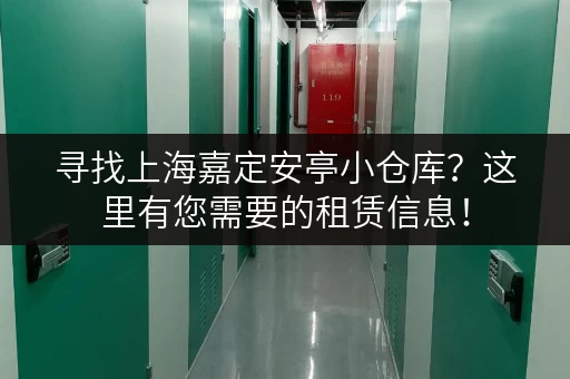 寻找上海嘉定安亭小仓库？这里有您需要的租赁信息！