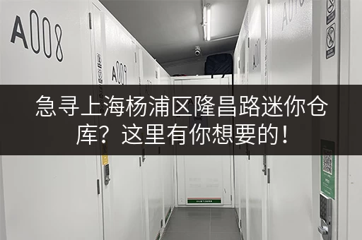 急寻上海杨浦区隆昌路迷你仓库？这里有你想要的！