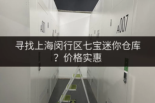 寻找上海闵行区七宝迷你仓库？价格实惠，空间灵活，满足您的存储需求！