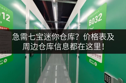 急需七宝迷你仓库？价格表及周边仓库信息都在这里！