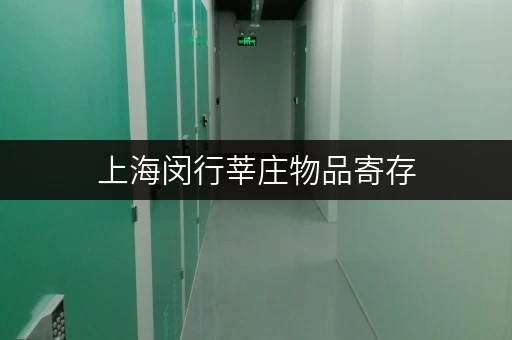 上海闵行莘庄物品寄存，解决您的临时存储难题