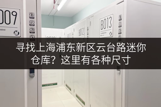 寻找上海浦东新区云台路迷你仓库？这里有各种尺寸