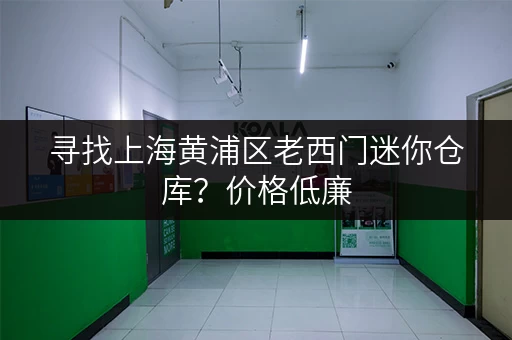 寻找上海黄浦区老西门迷你仓库？价格低廉，安全可靠