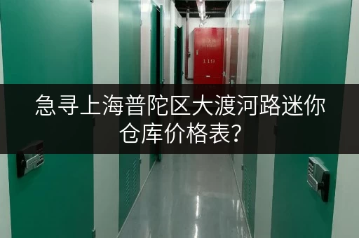 急寻上海普陀区大渡河路迷你仓库价格表? 急寻上海普陀区大渡河路迷你仓库价格表?