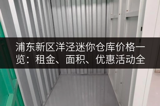 浦东新区洋泾迷你仓库价格一览：租金、面积、优惠活动全解析