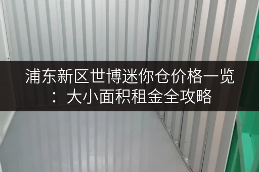 浦东新区世博迷你仓价格一览：大小面积租金全攻略