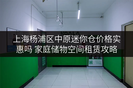 上海杨浦区中原迷你仓价格实惠吗 家庭储物空间租赁攻略