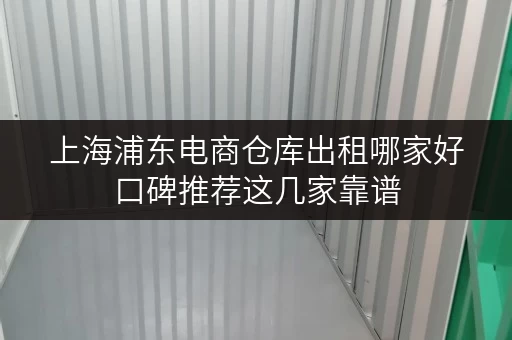 上海浦东电商仓库出租哪家好口碑推荐这几家靠谱