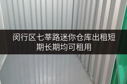 闵行区七莘路迷你仓库出租短期长期均可租用