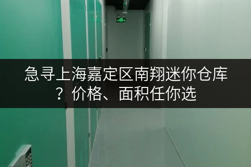 急寻上海嘉定区南翔迷你仓库?价格、面积任你选 急寻上海嘉定区南翔迷你仓库?价格、面积任你选