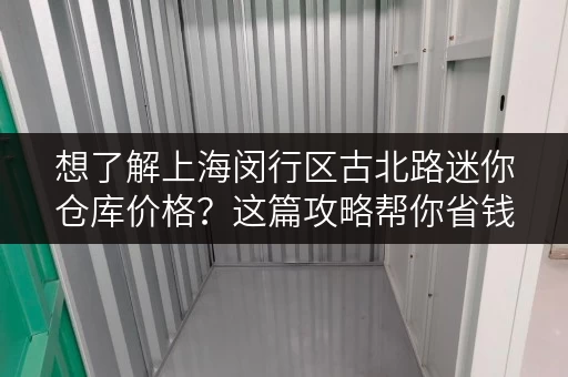想了解上海闵行区古北路迷你仓库价格？这篇攻略帮你省钱！