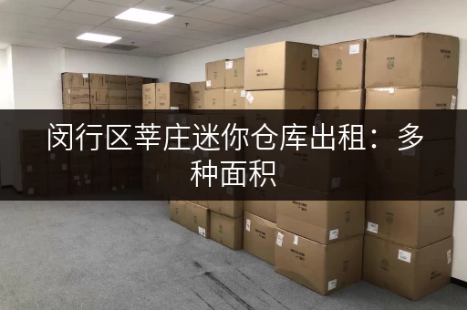 闵行区莘庄迷你仓库出租：多种面积，满足您的需求