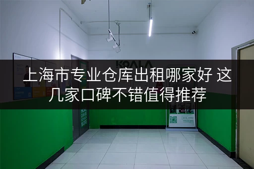 上海市专业仓库出租哪家好 这几家口碑不错值得推荐