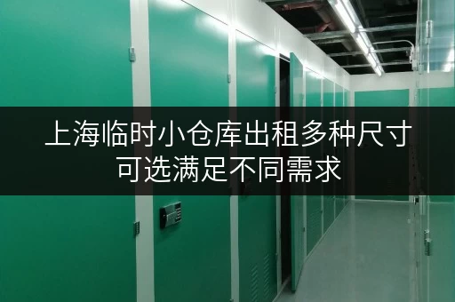 上海临时小仓库出租多种尺寸可选满足不同需求