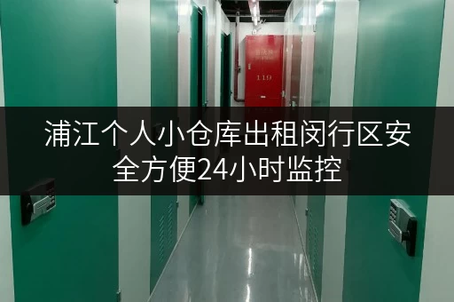 浦江个人小仓库出租闵行区安全方便24小时监控