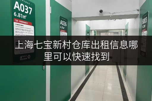 上海七宝新村仓库出租信息哪里可以快速找到