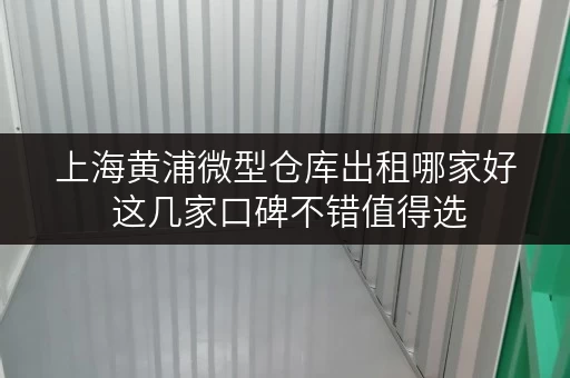 上海黄浦微型仓库出租哪家好 这几家口碑不错值得选