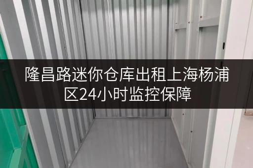 隆昌路迷你仓库出租上海杨浦区24小时监控保障