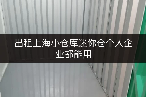 出租上海小仓库迷你仓个人企业都能用
