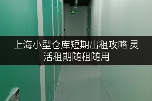 上海小型仓库短期出租攻略 灵活租期随租随用