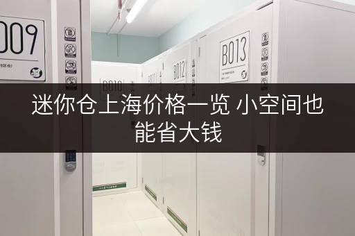 迷你仓上海价格一览 小空间也能省大钱