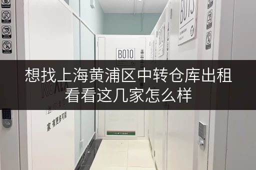 想找上海黄浦区中转仓库出租看看这几家怎么样