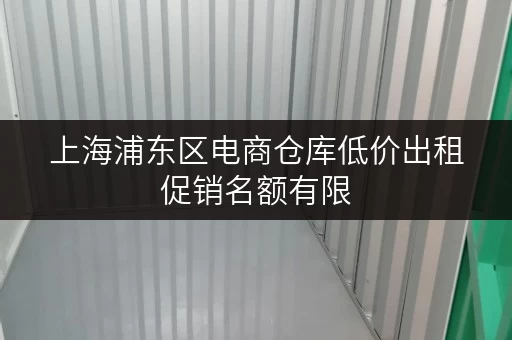 上海浦东区电商仓库低价出租促销名额有限