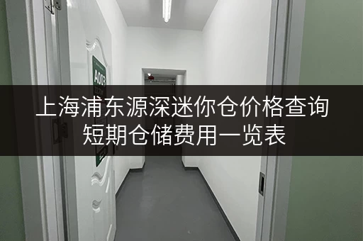 上海浦东源深迷你仓价格查询 短期仓储费用一览表