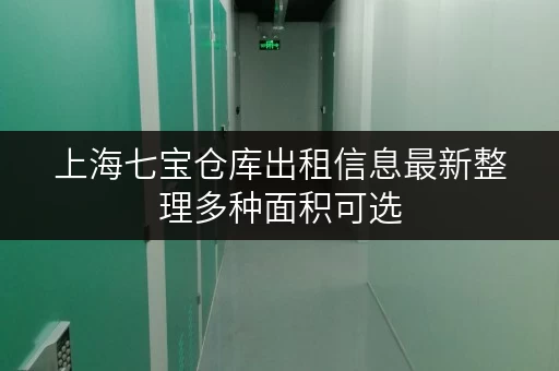 上海七宝仓库出租信息最新整理多种面积可选