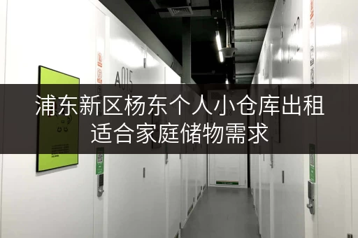 浦东新区杨东个人小仓库出租适合家庭储物需求