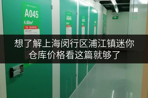 想了解上海闵行区浦江镇迷你仓库价格看这篇就够了 想了解上海闵行区浦江镇迷你仓库价格看这篇就够了