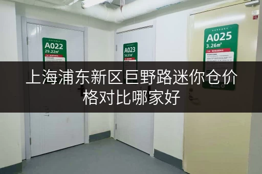 上海浦东新区巨野路迷你仓价格对比哪家好