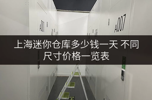 上海迷你仓库多少钱一天 不同尺寸价格一览表