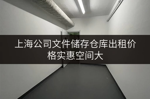 上海公司文件储存仓库出租价格实惠空间大