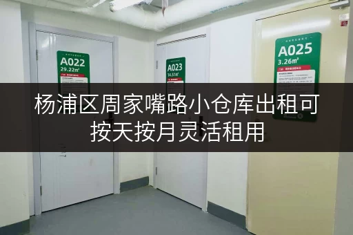 杨浦区周家嘴路小仓库出租可按天按月灵活租用