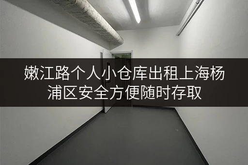 嫩江路个人小仓库出租上海杨浦区安全方便随时存取