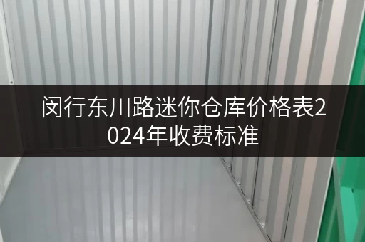 闵行东川路迷你仓库价格表2024年收费标准