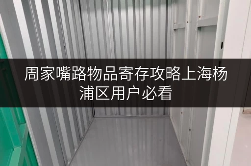 周家嘴路物品寄存攻略上海杨浦区用户必看