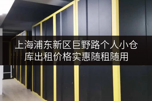 上海浦东新区巨野路个人小仓库出租价格实惠随租随用