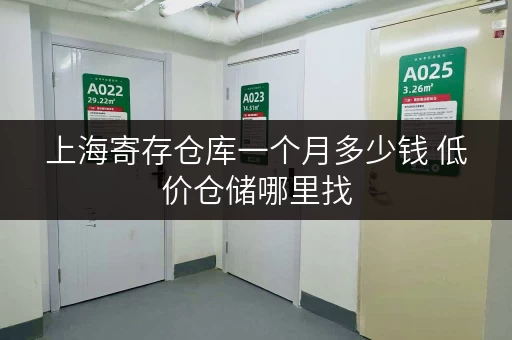 上海寄存仓库一个月多少钱 低价仓储哪里找
