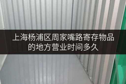 上海杨浦区周家嘴路寄存物品的地方营业时间多久