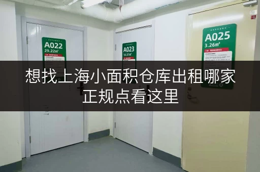 想找上海小面积仓库出租哪家正规点看这里