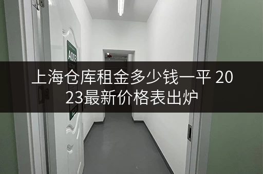 上海仓库租金多少钱一平 2023最新价格表出炉 上海仓库租金多少钱一平 2023最新价格表出炉