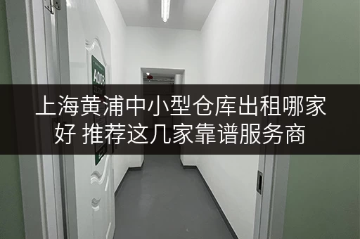 上海黄浦中小型仓库出租哪家好 推荐这几家靠谱服务商