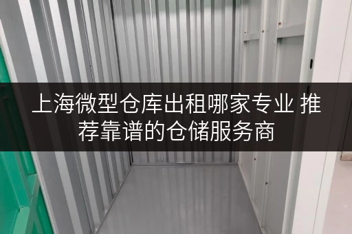 上海微型仓库出租哪家专业 推荐靠谱的仓储服务商