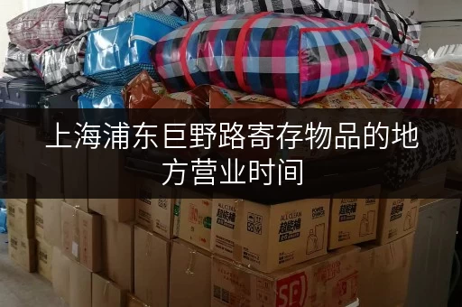 上海浦东巨野路寄存物品的地方营业时间